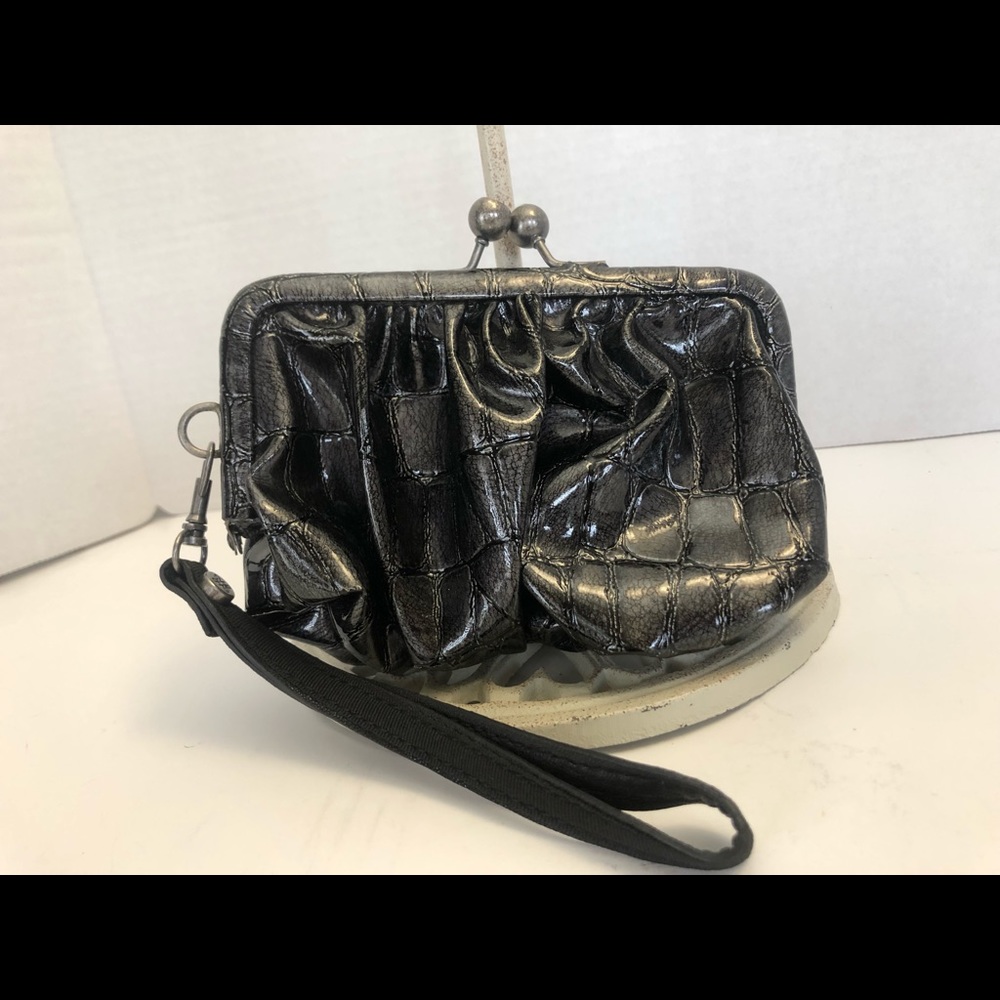 Simply Vera Wang Faux Snake Skin Wristlet